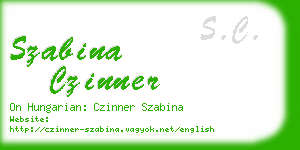 szabina czinner business card